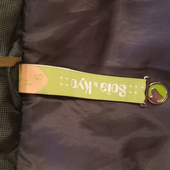 like new Soia & Kyo Dark Gray Heavily Filled Knee Length Down Parka - Picture 8 of 11